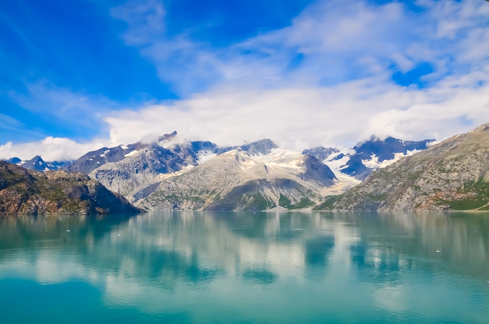 Alaska,Landscape,Mountains,And,Water,,Sunny,Day.,Mountains,Reflection,In
