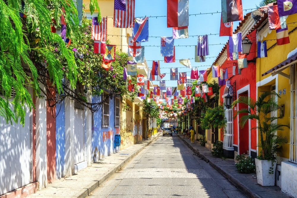 Street,Of,The,Getsemani,Neighborhood,In,Cartagena,De,Indias,
